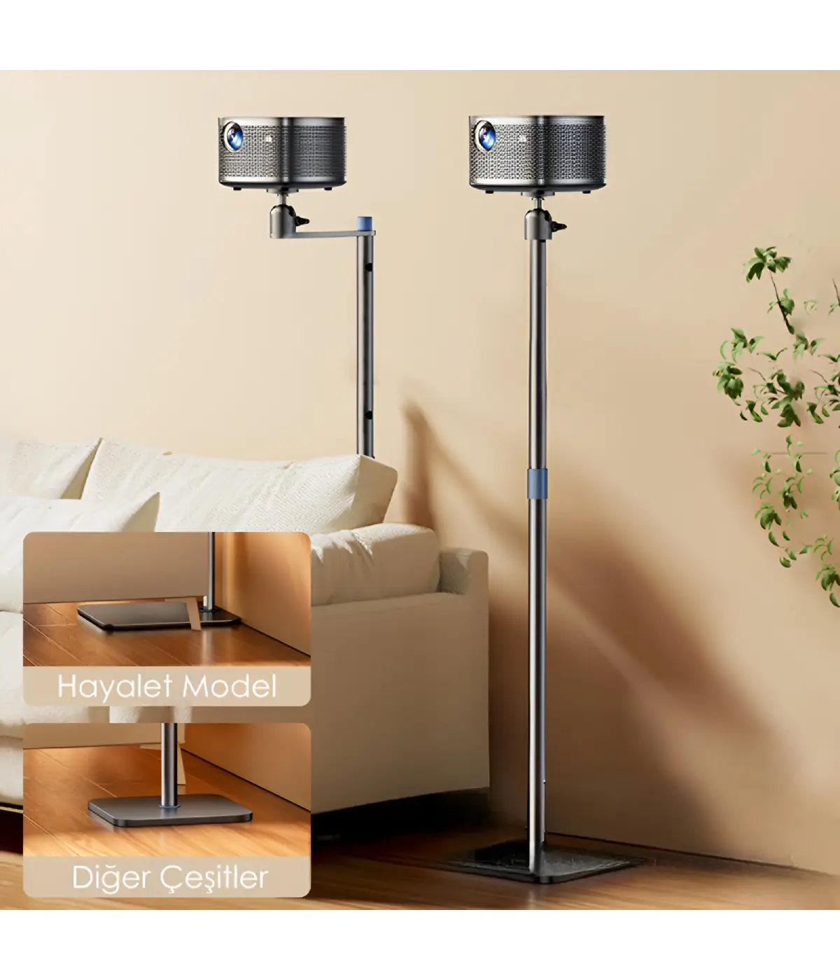 Projeksiyon Cihazı Standı Ayaklı Projeksiyon Hayalet Model Ayarlanabilir Yükseklik Tripod